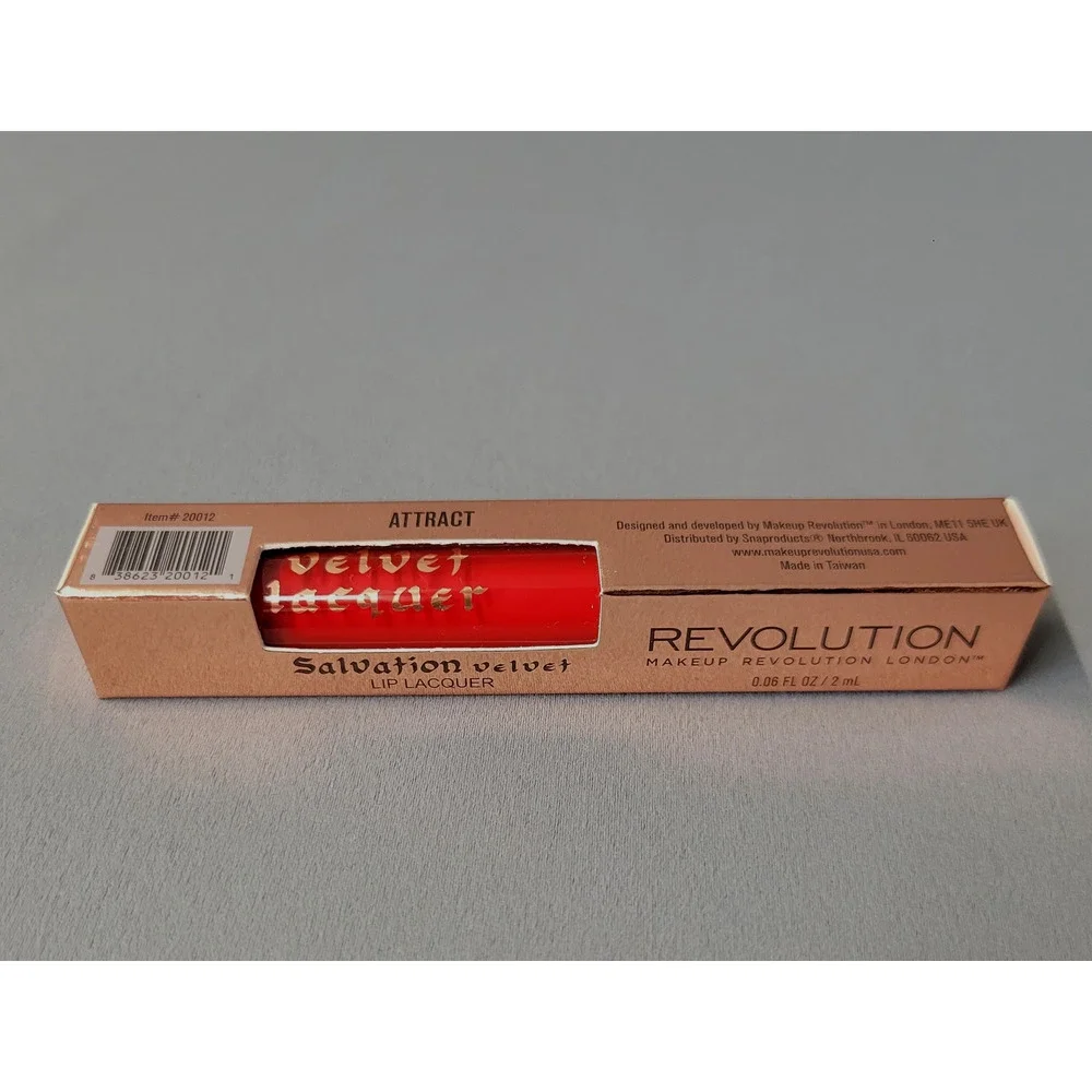 Makeup‎ Revolution London Salvation Velvet Lip Lacquer Attract 0.08oz Matte New